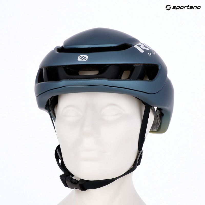 Cyklistická helma Rudy Project Nytron blue avio/apple green metal matte 7