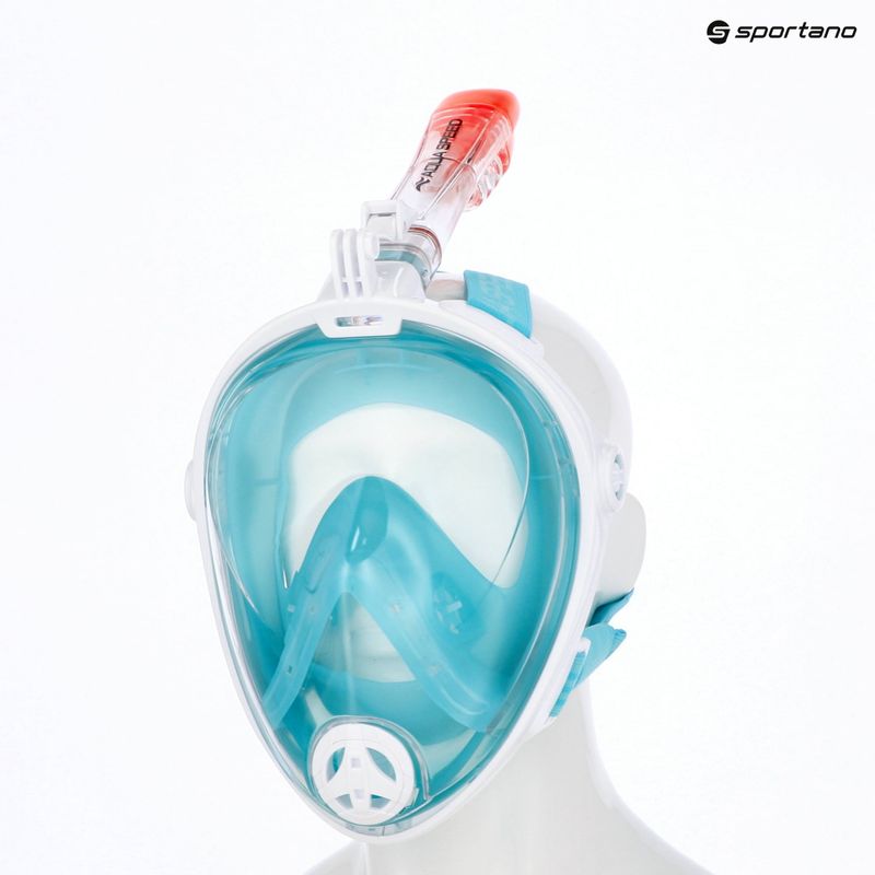 Celoobličejová šnorchlovací maska  AQUA-SPEED Spectra 2.0 bbílá/modrá 6