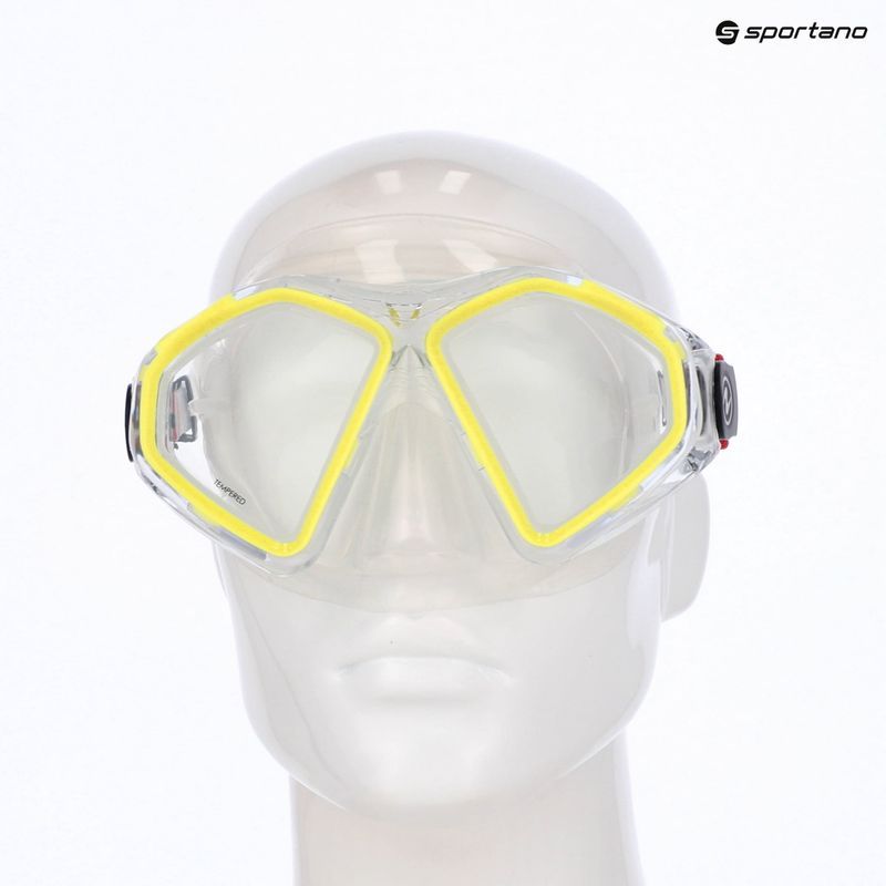 Potápěčská maska Aqualung Hawkeye transparentní/žlutá MS5570007 3