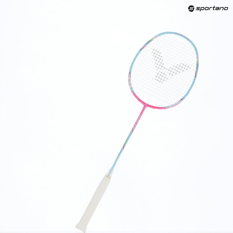 Badmintonová raketa VICTOR DriveX 6SP QM fluorescent rose-red/light blue 5