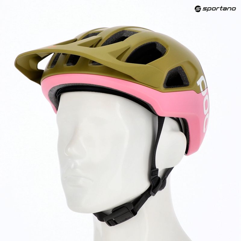 Cyklistická helma POC Cularis olivine green matt/thulite pink matt 6
