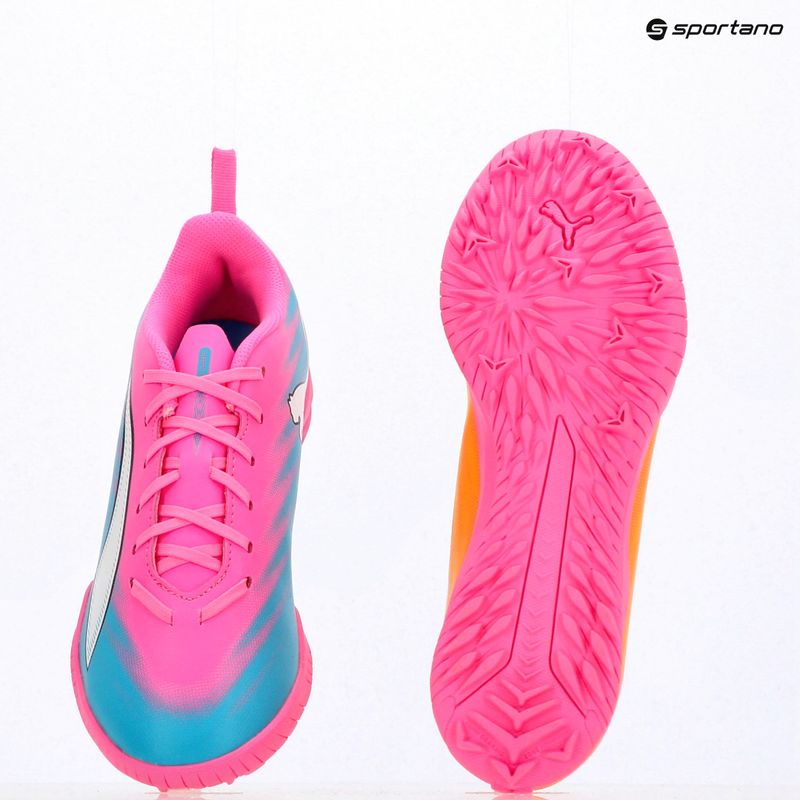 Dětské kopačky PUMA Ultra 6 Play TT Jr poison pink/puma wht/sun stream/bright aqua/puma blk 16