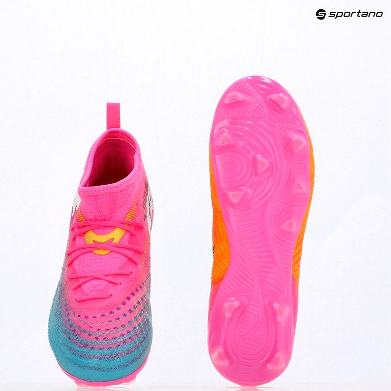 Dětské kopačky PUMA Future 9 Match FG/AG Jr poison pink/puma wht/sun stream/bright aqua/puma blk 15