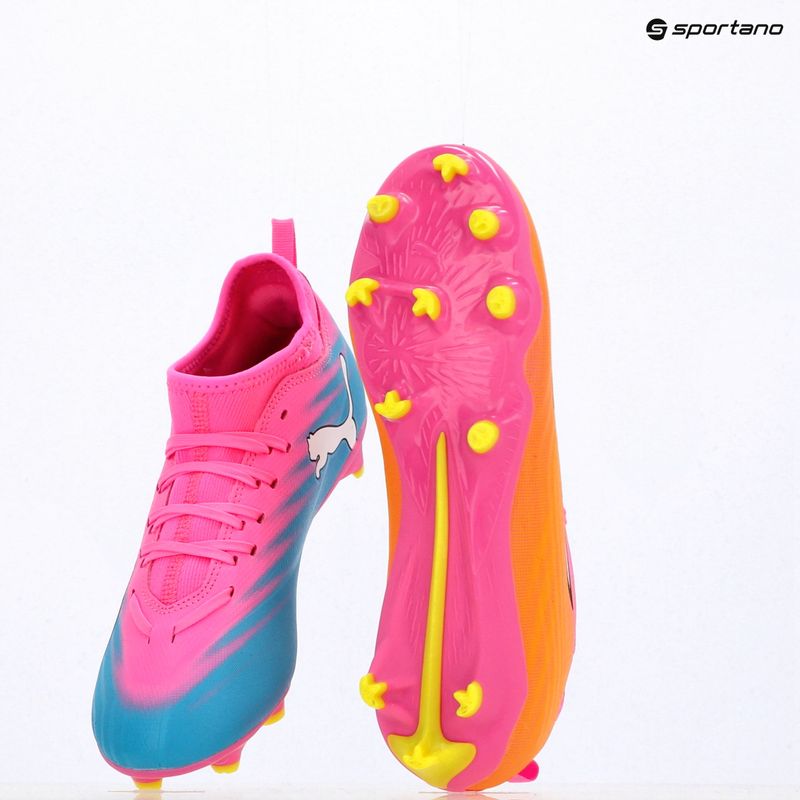Dětské kopačky PUMA Ultra 6 Match FG/AG Jr poison pink/puma white/sun stream/bright aqua/puma black 17