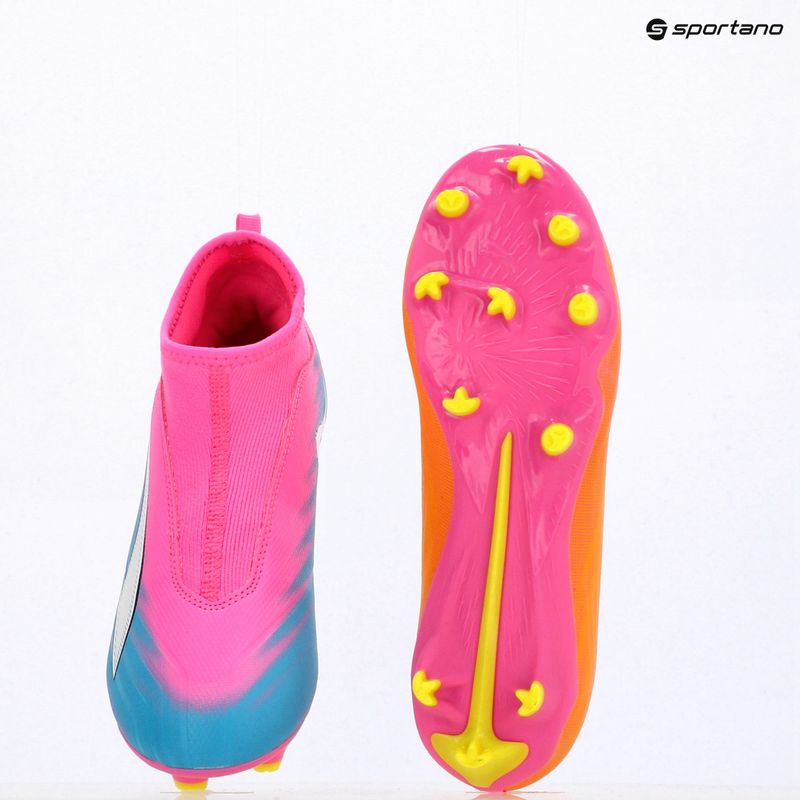 Dětské kopačky PUMA Ultra 6 Match+ LL FG/AG Jr poison pink/puma white/sun stream/bright aqua/puma black 16