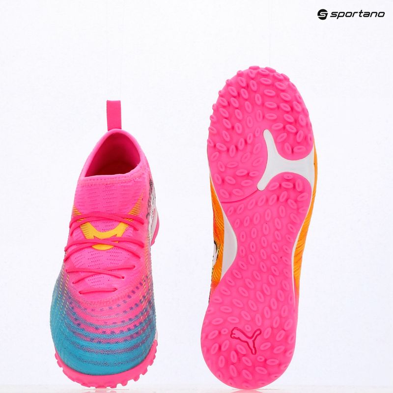 Dětské kopačky PUMA Future 9 Match TT + Mid Jr poison pink/puma wht/sun stream/bright aqua/puma blk 14