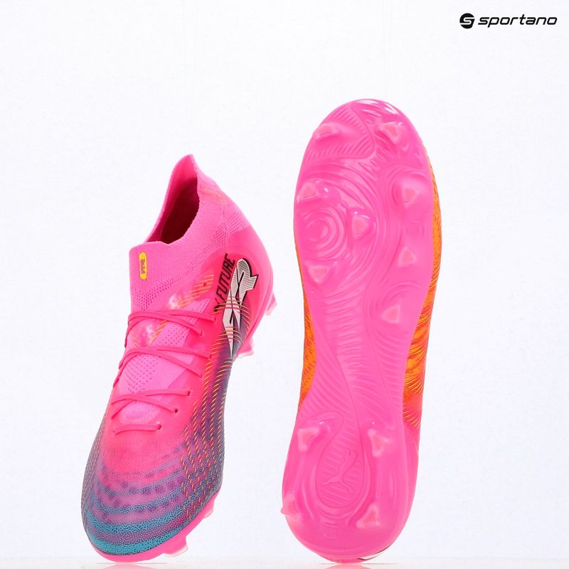 Dětské kopačky PUMA Future 9 Pro FG/AG Jr poison pink/puma wht/sun stream/bright aqua/puma blk 17