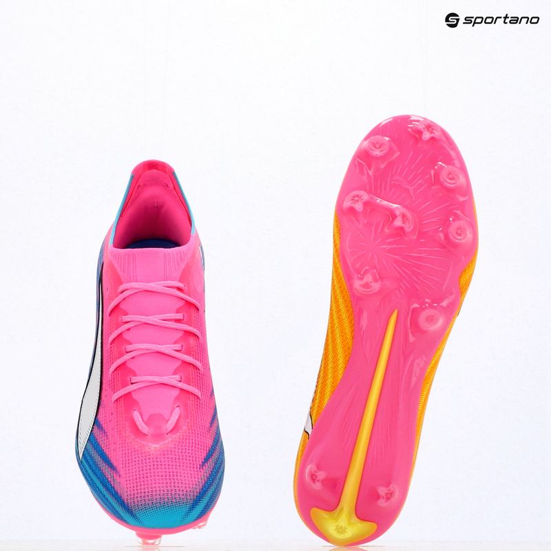 Kopačky PUMA Ultra 6 Pro FG/AG poison pink/puma white/sunstream/bright aqua/puma black 17