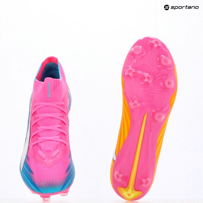 Kopačky PUMA Ultra 6 Match + FG/AG poison pink/puma wht/sun stream/bright aqua/puma blk 9
