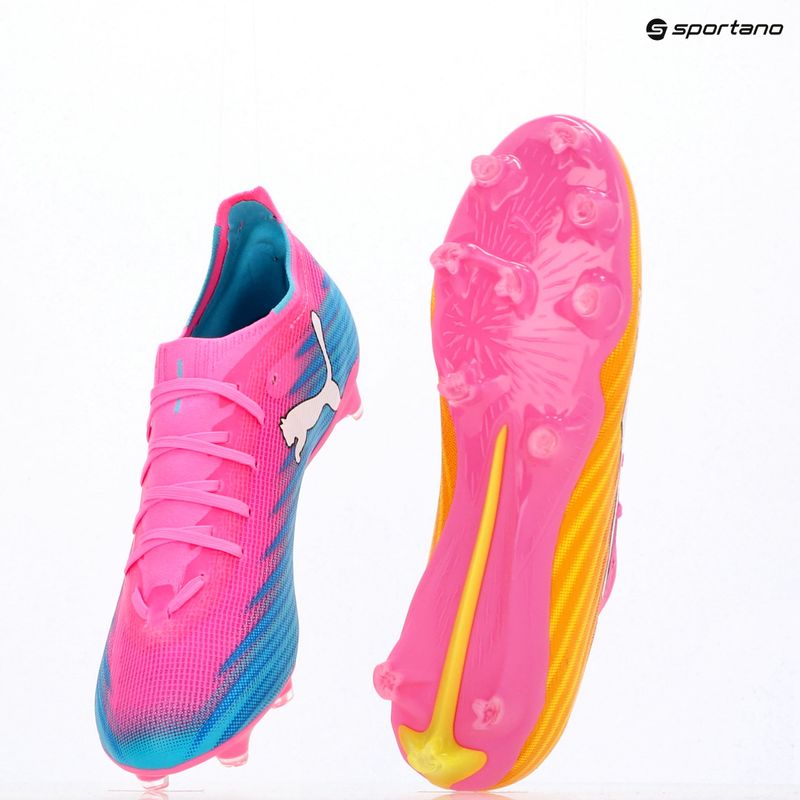 Kopačky PUMA Ultra 6 Match FG/AG poison pink/puma white/sun stream/bright aqua/puma black 9