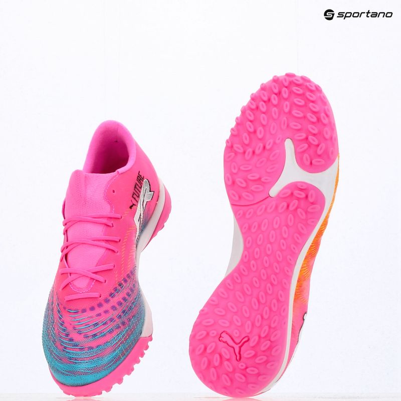 Kopačky PUMA Future 9 Match Fusion TT poison pink/puma white/sun stream/bright aqua/puma black 14