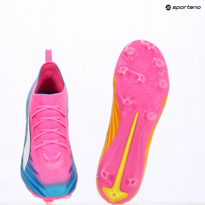 Dětské kopačky PUMA Ultra 6 Pro Jr FG/AG poison pink/puma white/sunstream/bright aqua/puma black 15