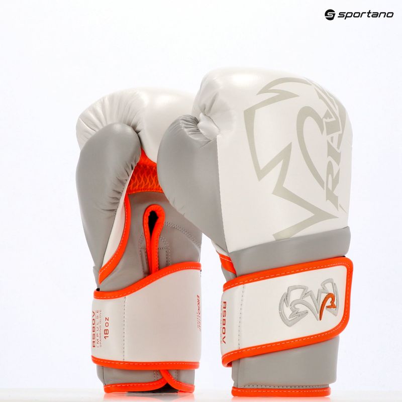 Boxerské rukavice Rival Impulse Sparring Gloves Gants white/orange 5