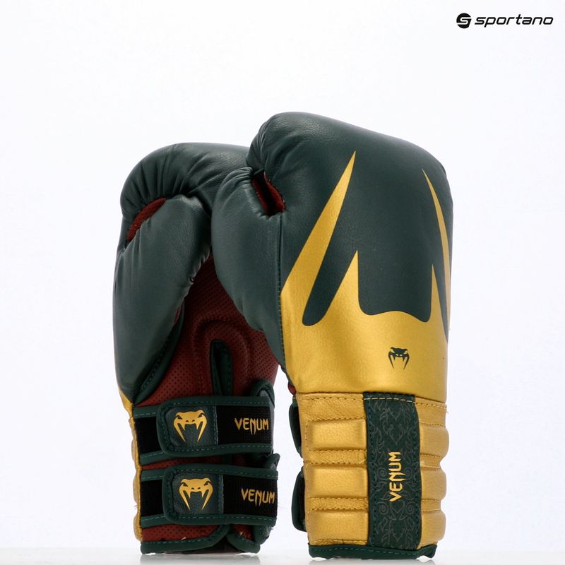 Boxerské rukavice Venum Reverso Boxing green/gold 9