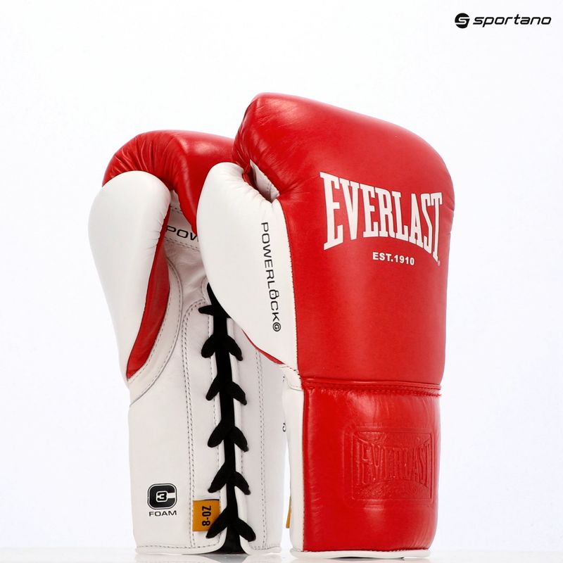 Boxerské rukavice Everlast Powerlock OG Pro Fight red/white 14