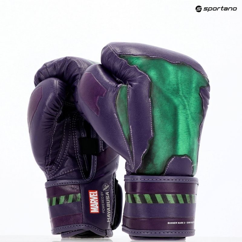 Boxerské rukavice Hayabusa boxerské rukavice Marvel's Hulk purple/green 23