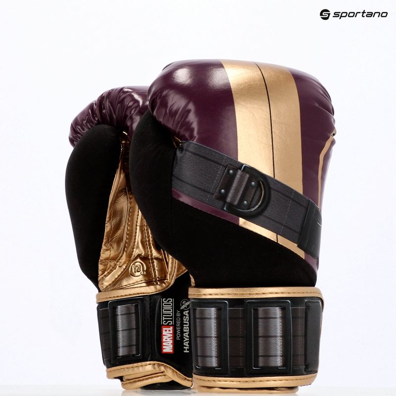 Boxerské rukavice Hayabusa Marvel's Batroc purple/gold 26