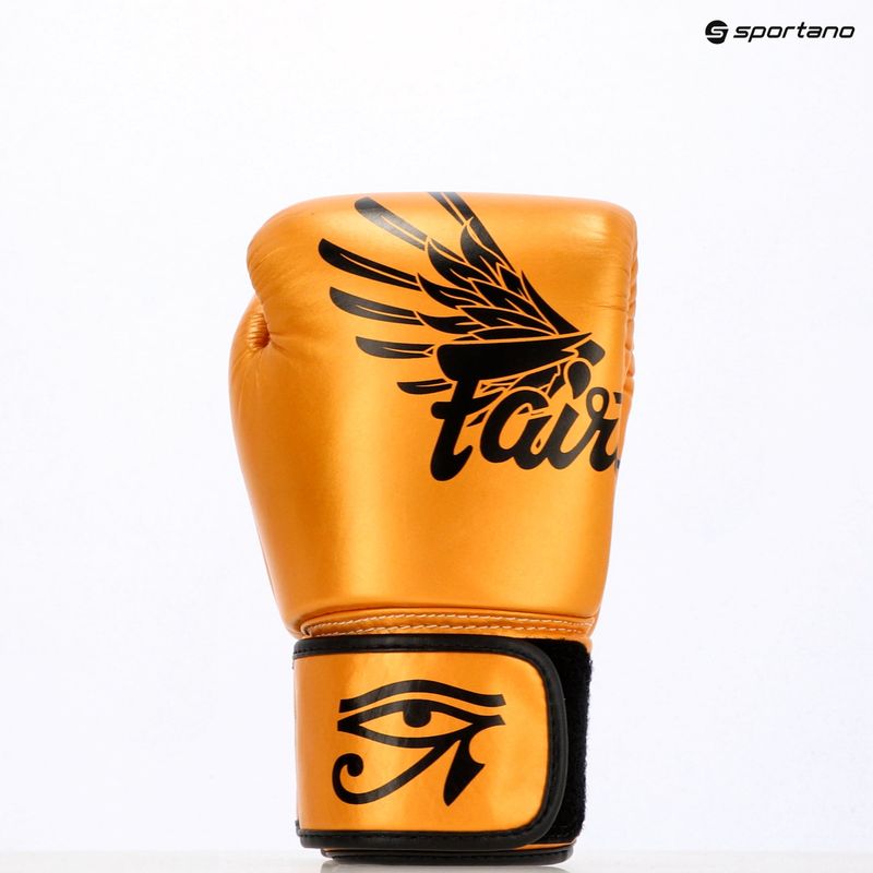 Boxerské rukavice Fairtex Universal "Tight-Fit" Design Falcon gold 6