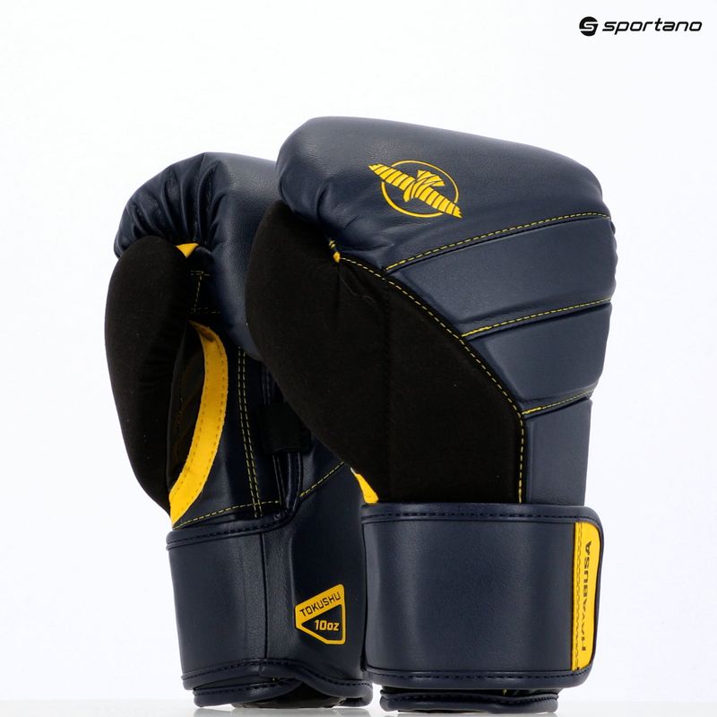 Boxerské rukavice Hayabusa T3 navy/yellow 8