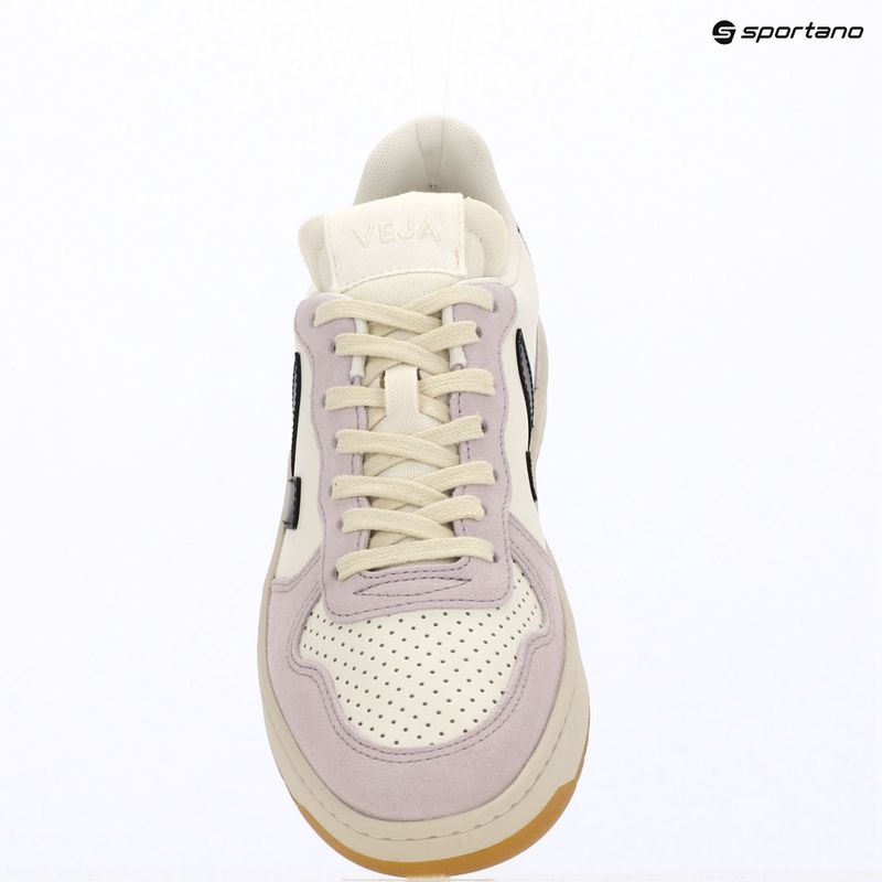 Dámské boty VEJA V-10 Prime Leather pure/black/parme 10