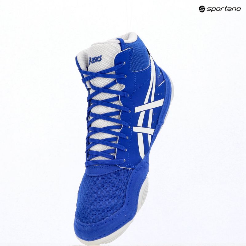 Zápasnické boty ASICS Snapdown 4 neon blue/white 9