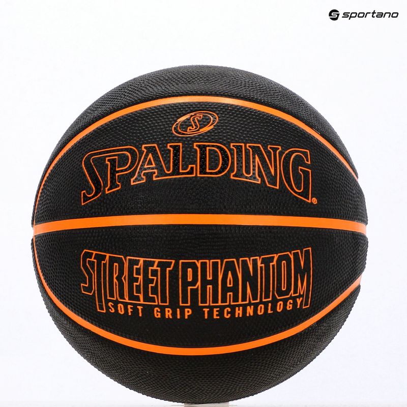 Basketbalový míč Spalding Phantom basketball black/orange velikost 6 6