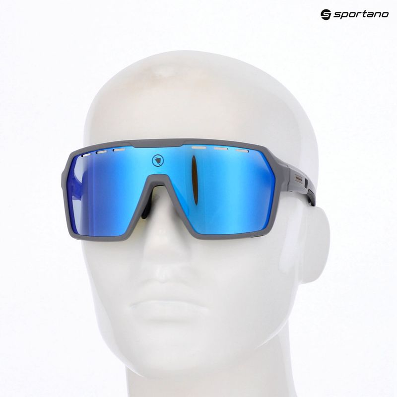 Sluneční brýle Endura Singletrack dreich grey/blue revo smoke/clear silver flash mirror 8