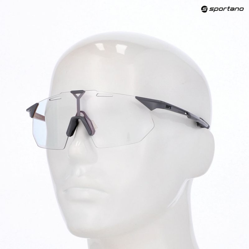 Sluneční brýle 100% Hypercraft SQ gloss light grey/rose gold mirror photochromic 7