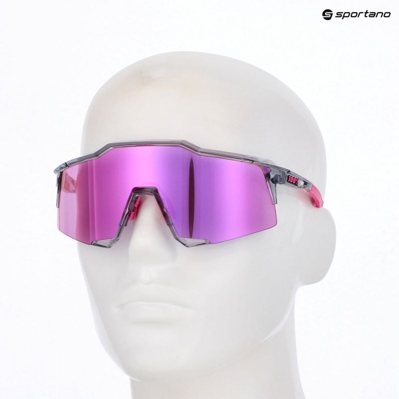 Sluneční brýle 100% Speedcraft polished translucent grey/purple multilayer mirror 5