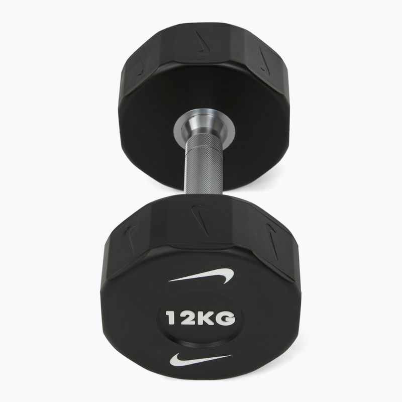 Chromovaná činka Nike Strength Pro Urethane Dumbbell 12 kg black/white 2