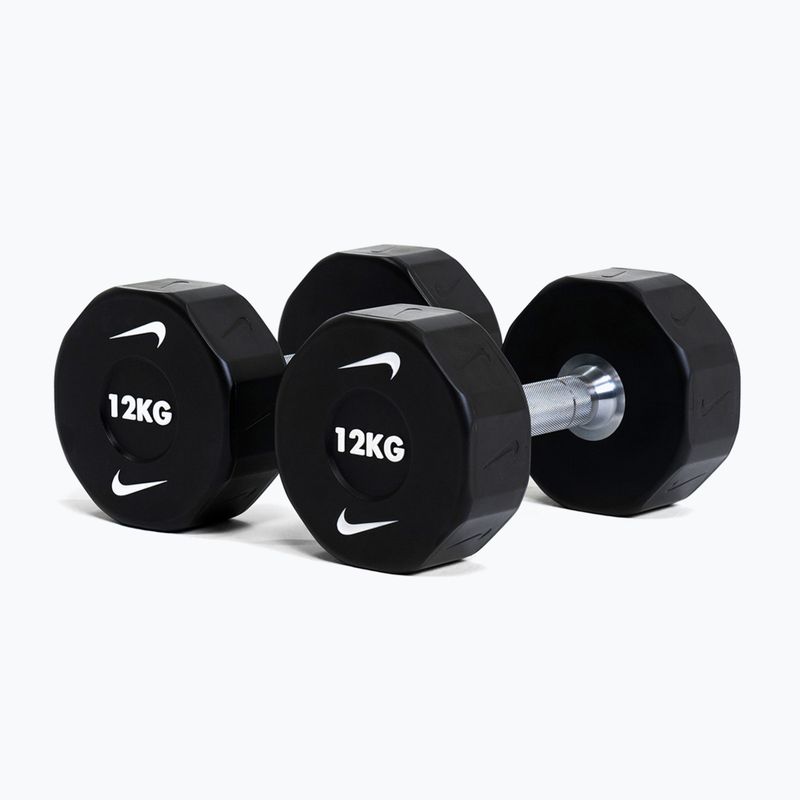 Chromovaná činka Nike Strength Pro Urethane Dumbbell 12 kg black/white 5