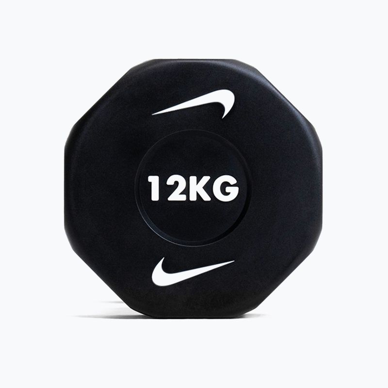 Chromovaná činka Nike Strength Pro Urethane Dumbbell 12 kg black/white 7