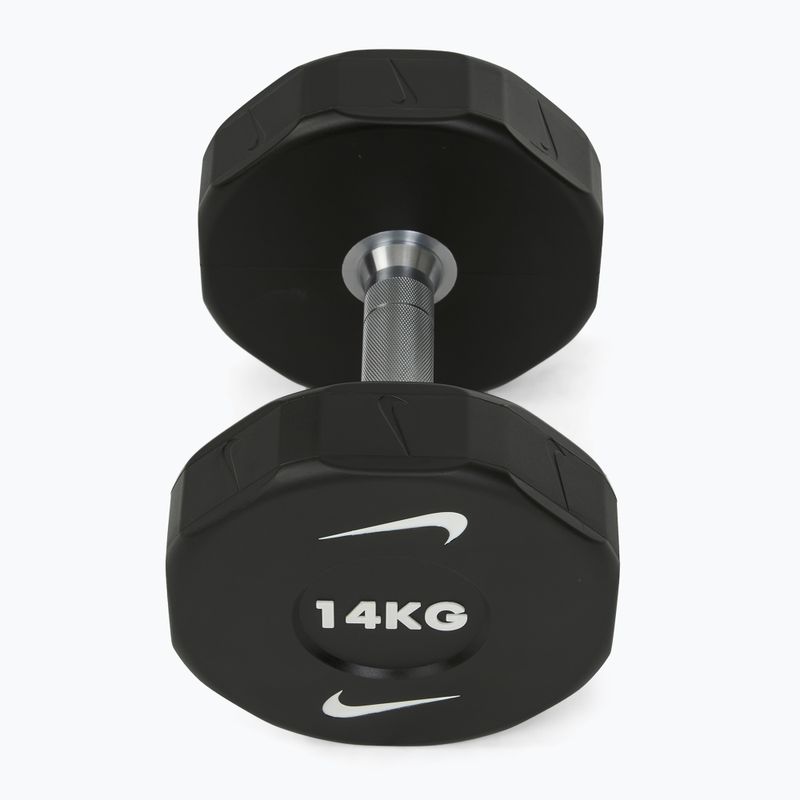 Chromovaná činka Nike Strength Pro Urethane Dumbbell 14 kg black/white 2