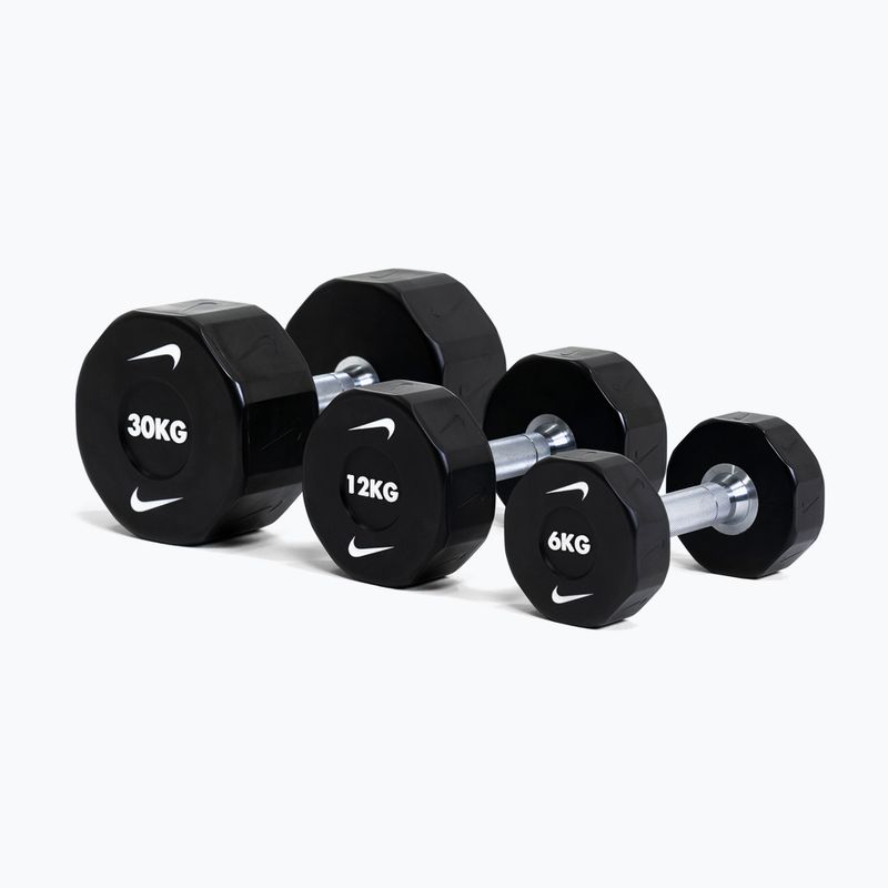 Chromovaná činka Nike Strength Pro Urethane Dumbbell 14 kg black/white 5
