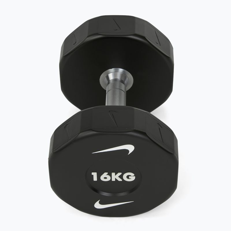Chromovaná činka Nike Strength Pro Urethane Dumbbell 16 kg black/white 2