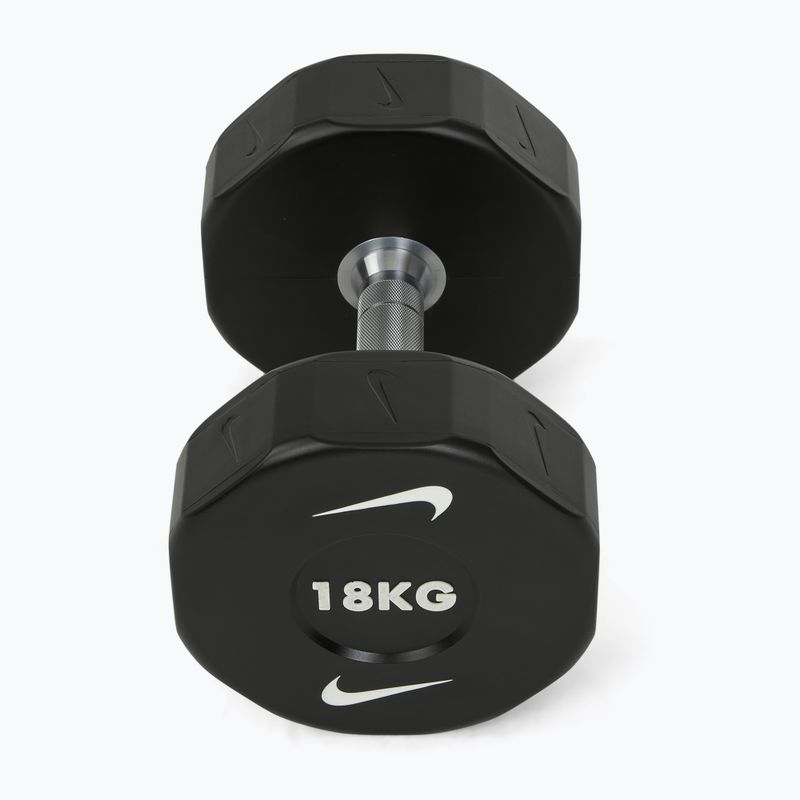 Chromovaná činka Nike Strength Pro Urethane Dumbbell 18 kg black/white 2
