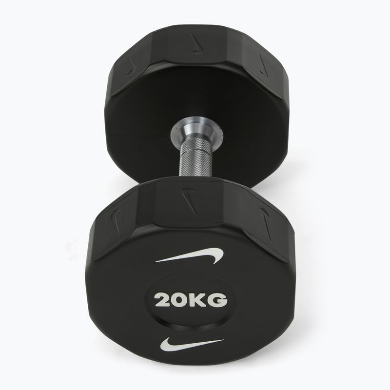 Chromovaná činka Nike Strength Pro Urethane Dumbbell 20 kg black/white 2