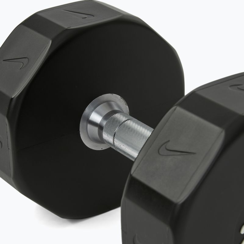 Chromovaná činka Nike Strength Pro Urethane Dumbbell 20 kg black/white 4