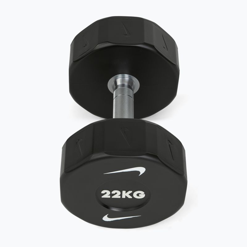 Chromovaná činka Nike Strength Pro Urethane Dumbbell 22 kg black/white 2
