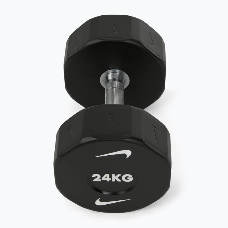Chromovaná činka Nike Strength Pro Urethane Dumbbell 24 kg black/white 2