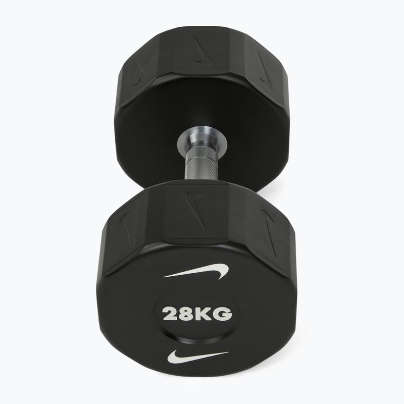 Chromovaná činka Nike Strength Pro Urethane Dumbbell 28 kg black/white 2