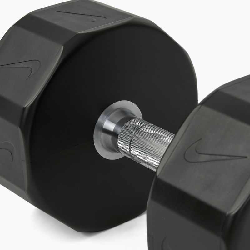 Chromovaná činka Nike Strength Pro Urethane Dumbbell 28 kg black/white 4