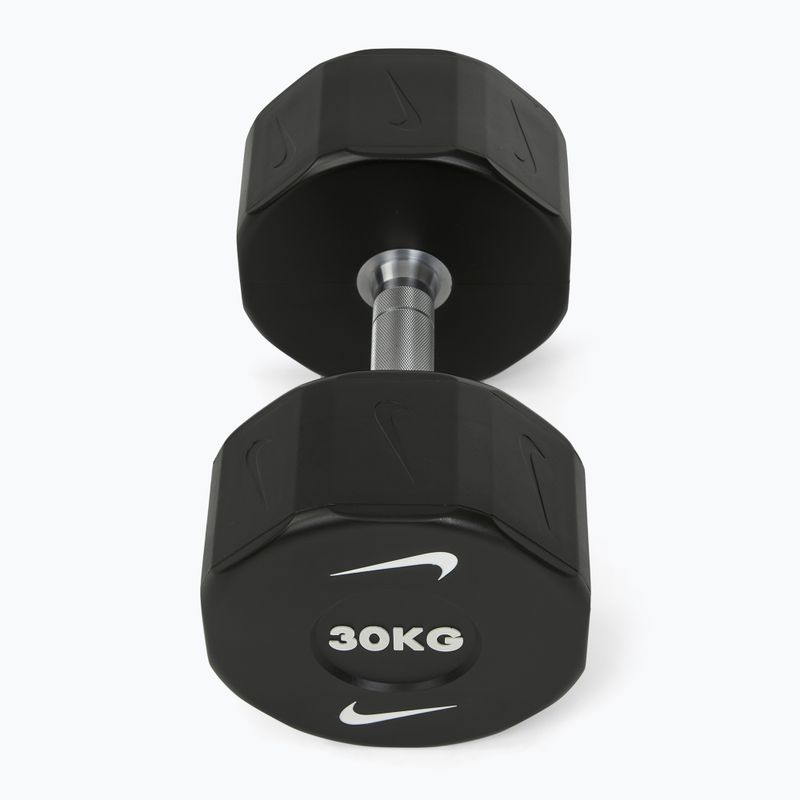 Chromovaná činka Nike Strength Pro Urethane Dumbbell 30 kg black/white 2