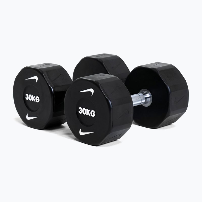 Chromovaná činka Nike Strength Pro Urethane Dumbbell 30 kg black/white 5
