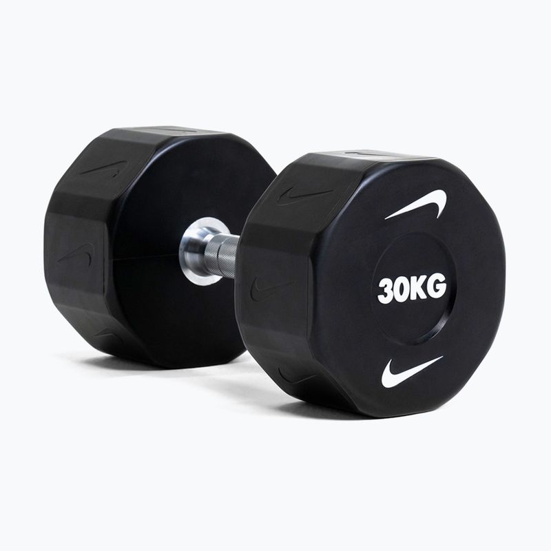 Chromovaná činka Nike Strength Pro Urethane Dumbbell 30 kg black/white 6