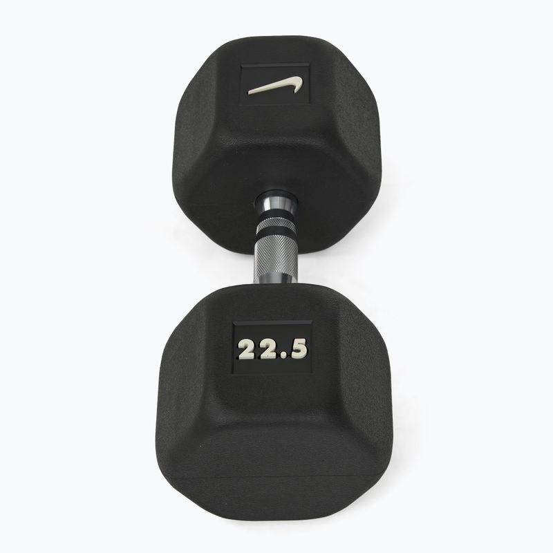 Pogumovaná činka Nike Strength Hex Dumbbell 22,5 kg black/white 2