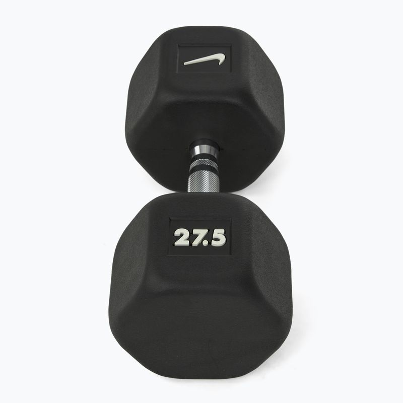 Pogumovaná činka Nike Strength Hex Dumbbell 27,5 kg black/white 2