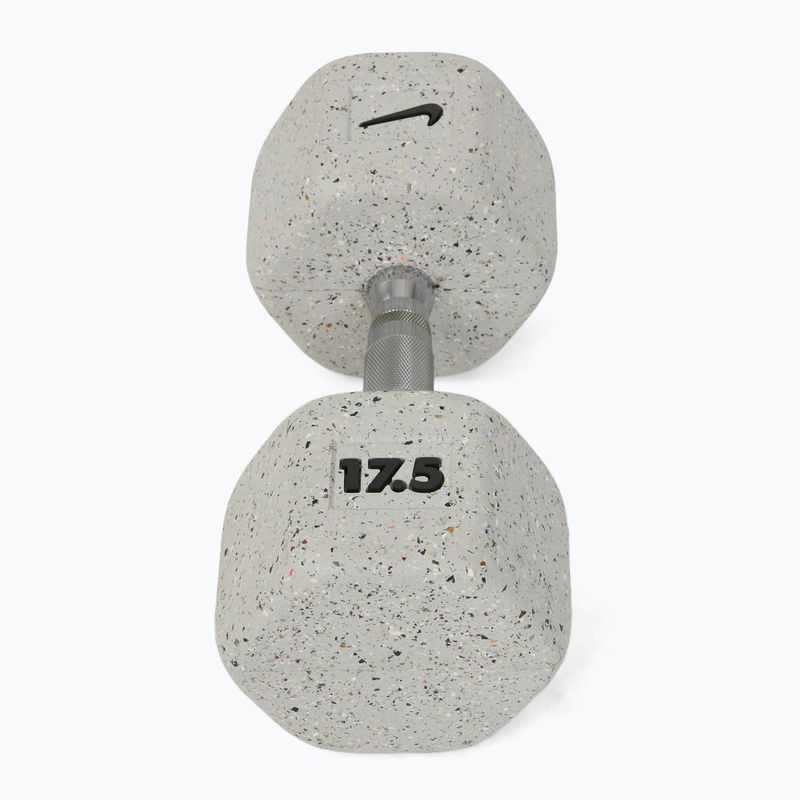 Pogumovaná činka Nike Strength Grind Hex Dumbbell 17,5 kg wolf grey 2