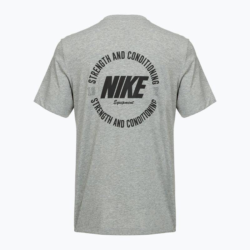 Pánské tréninkové tričko Nike Strength S&C Dri-Fit heather grey/black 2