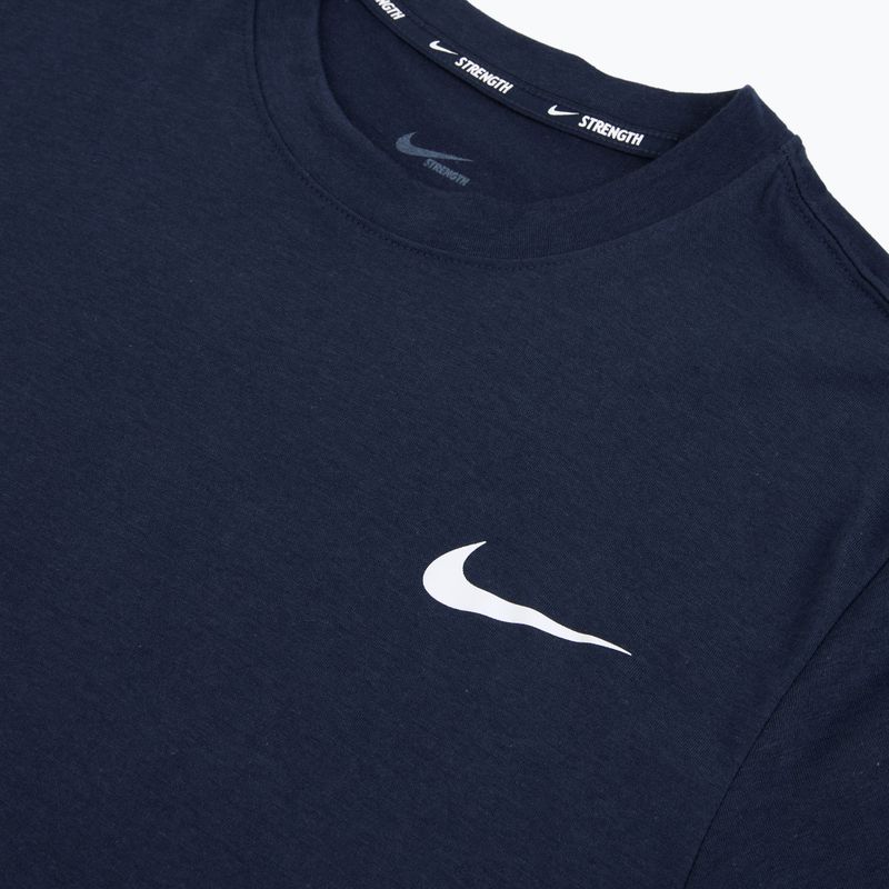 Pánské tréninkové tričko Nike Strength S&C Dri-Fit navy/white 3